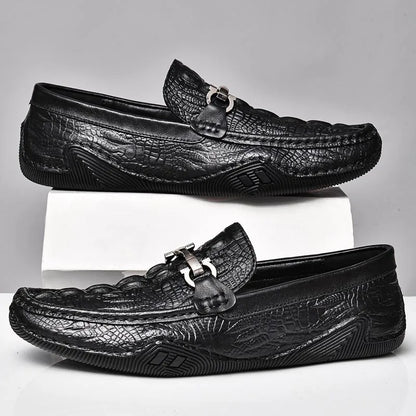 Blue Slip On Loafers Genuine Leather Casual Shoes Men Luxury Brand Designer Men's Moccasins Mocassin Homme Sales Discount