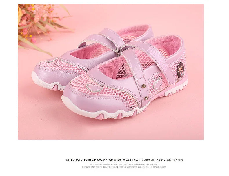2024 New Summer High Quality Non-slip Children Shoes Girls Fashion Sandals Cartoon Princess Sandals Kids Flat