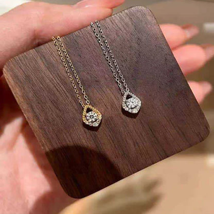D VVS1 0.5CT Moissanite Necklace for Women Mermaid's Tears Pendant Wedding Party Fine Jewelry S925 Sterling Silver Gifts
