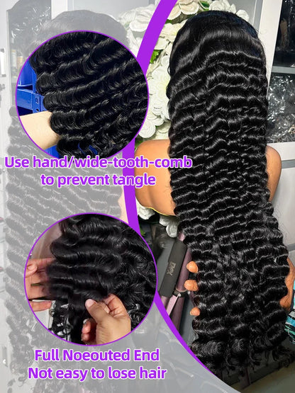 Loose Wave 13x6 HD Lace Frontal Wigs Loose Waves Wig Human Hair Brazilian Loose Deep Wave Curly Wigs Human Hair For Women