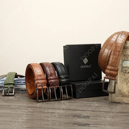 Famous Brand Business Belt Men Top Quality PU Luxury Leather Waist Strap Black Male Automatic Buckle Jeans Belts for Men
