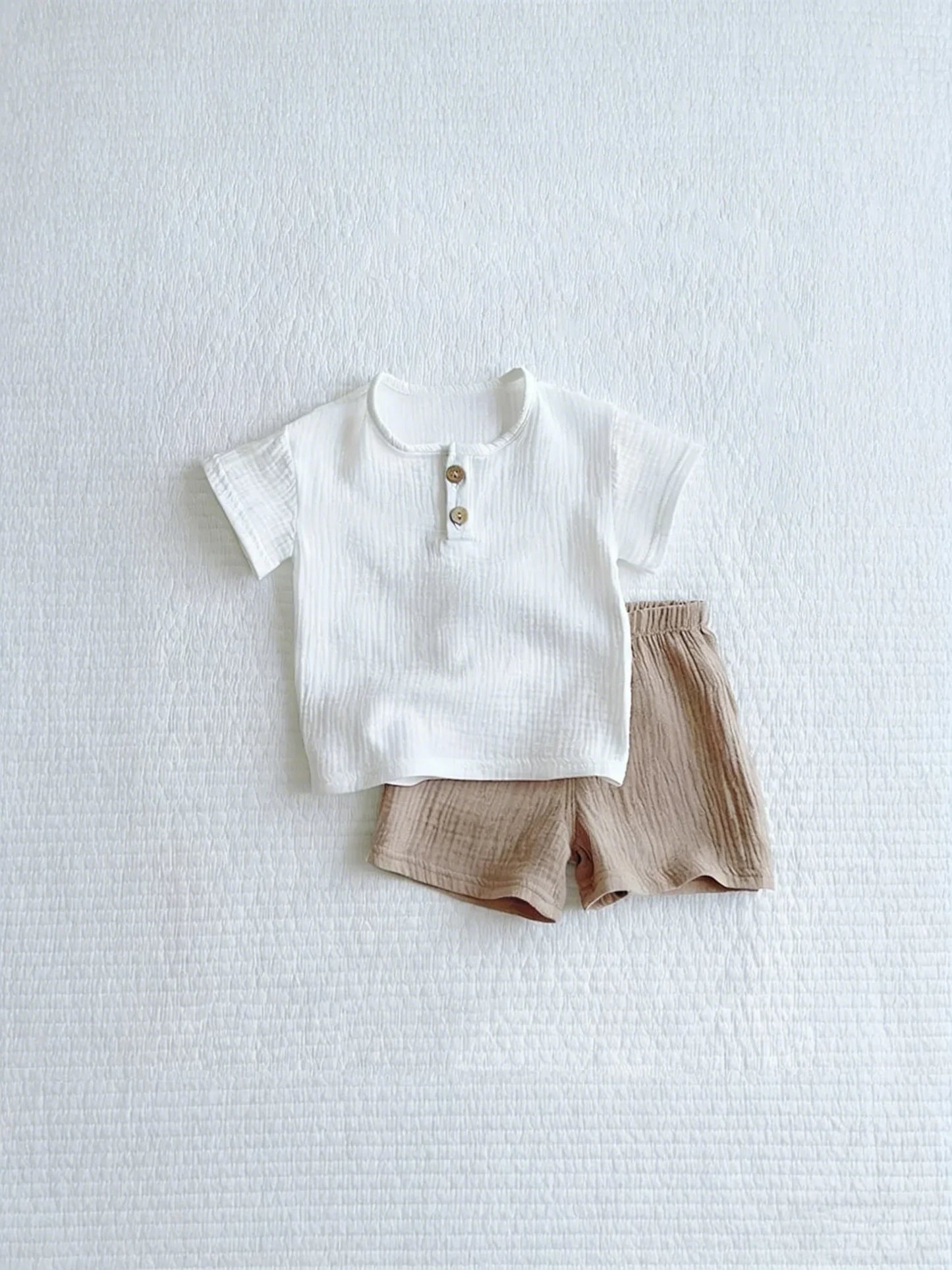 Fashion Kids Clothes Suit Summer Casual Organic Cotton Kids Tshirt + Shorts Toddler Baby Short Sleeve Outfits