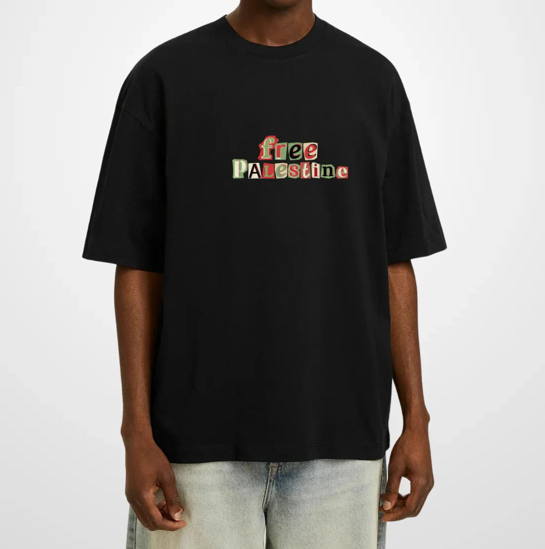 Simple Slogan Short-sleeved Printed Crew Neck T-shirt High-quality Fashion Top Casual Loose Super Large Size Street Wear Unisex