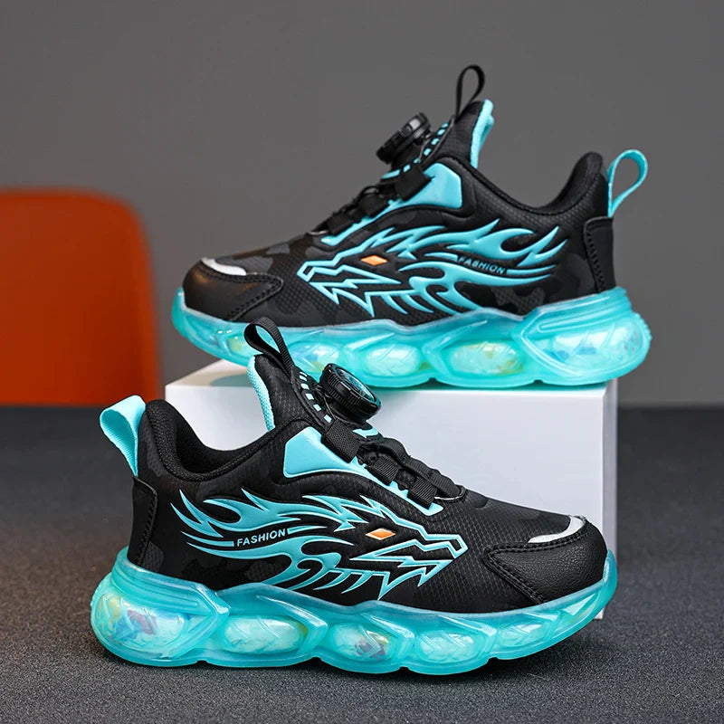 Fashion Children's Leather Casual Shoes For Boy Sneakers Breathable Kids School Walking Non-slip Sport Running Shoes Outdoor