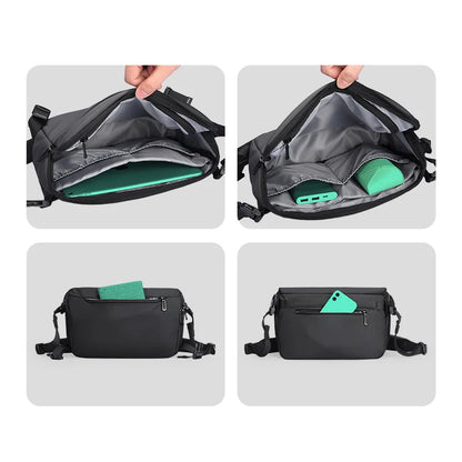 Leather Waterproof Multifunction Messenger Bag Large Capacity Sling Shoulder Bags mens crossbody bag