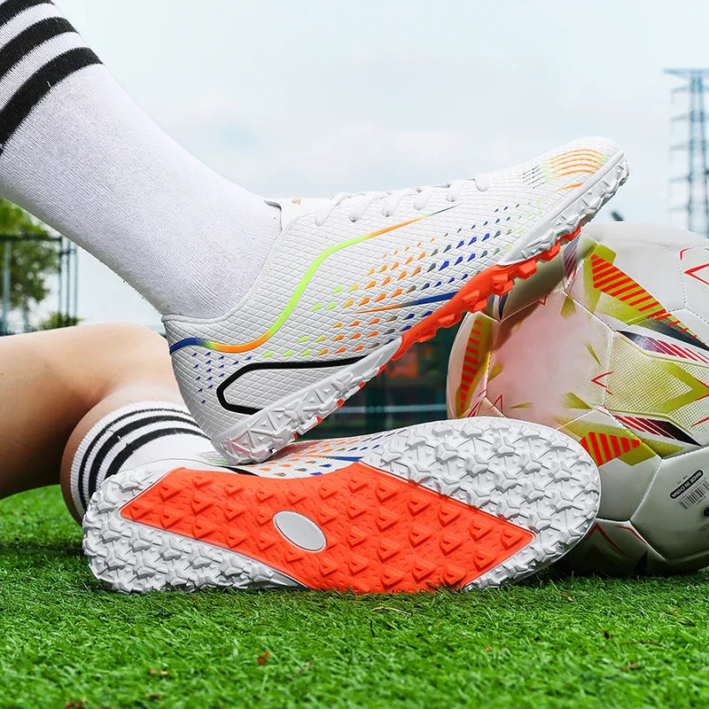 Kids Youth Soccer Shoes Cleats Football Boots Men Non Slip Breathable Lightweight Training Sneakers Boys Children Football Match