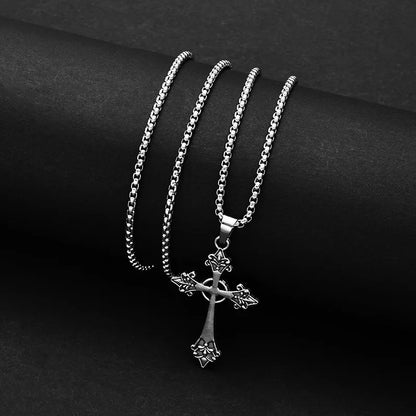 Black Rhinestone Cross Jesus Pendant Choker Necklace for Women Punk Vintage Double Layers Chain Boho Jewelry Fashion Party Gifts