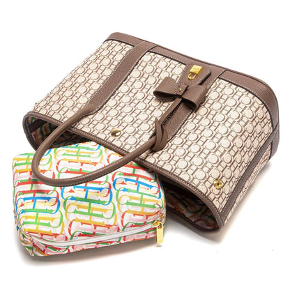 Woman Tote Bag Autumn New Fabric Splicing Handbag Convenient Carrying Mother Bag Commuter Women's Bag