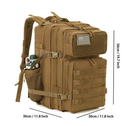 45L Tactical Backpack for Men  Outdoor camping equipment back pack Hiking Survival Rucksack travel backpacks School Bag
