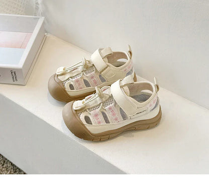 Children Sport Sandals Baby Soft Breathable Beach Sandals Summer Boys Girls Hollow Cool Running Shoes Kids Buckle Sandals