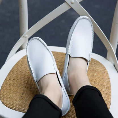 Genuine Leather Men Casual Shoes Luxury Brand Designer Men Loafers Moccasins Breathable Slip on Male Boat Shoes Plus Size 37-47