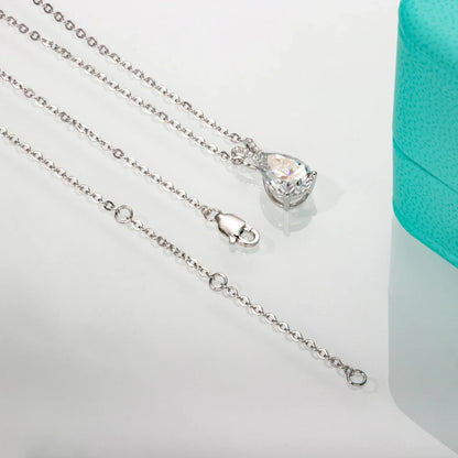 2-5ct Marquise Moissanite Necklace 0.5-3ct Earrings 925 Sterling Silver 18k Gold Plated Wedding Jewelry Set for Woman