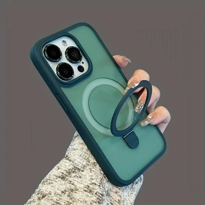 Magnetic Holder Armor Shockproof Wireless Charging Phone Case for iPhone 17 16 15 14 13 12 11 Pro Max 17 Air Cases Cover