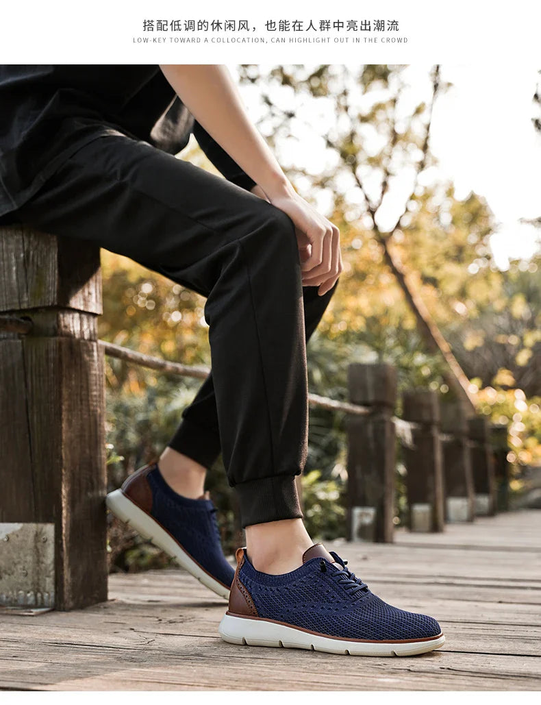 Large Size Comfortable Men's Shoes Light Fashion Casual Sports Shoes Breathable Flying Mesh Top Loafers