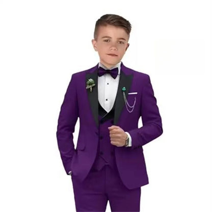 Hot-Selling Boy Birthday Suit Classic Ring Bearer Suit For Children Clothing Performance Suit Includes Jacket Trousers Vest