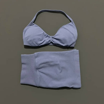 2 Piece Yoga Sets Women  Low Waist Seamless Push Up Bra Scrunch Butt Lift No Digging Comfortable Gym Running Tracksuits