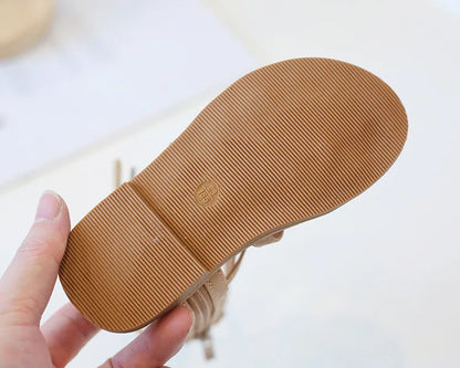 Children Sandals High-top Kids Girls Sandals Baby Sandals High Quality Flat Cut-Outs Beach Sandals
