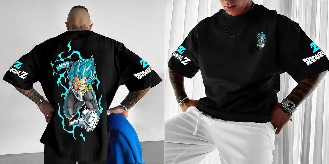 Animation Joint American Loose T-Shirt 2025 Summer New Men's and Women's Casual Street Hip Hop Short Sleeve Top
