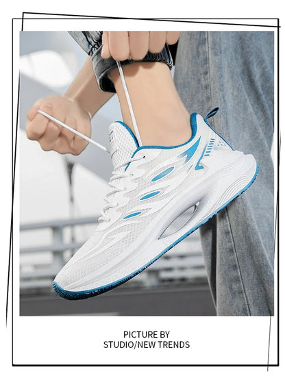 Men's Breathable Sports Shoes Spring New Mesh Casual Fashion Versatile Trendy Men's Shoes Summer Running Shoes Suitable for Outdoor Sports