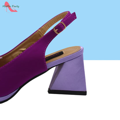Design Italian Women Shoes and Bag Set in Green Color High Quality Comfortable Heels with Appliques for Wedding