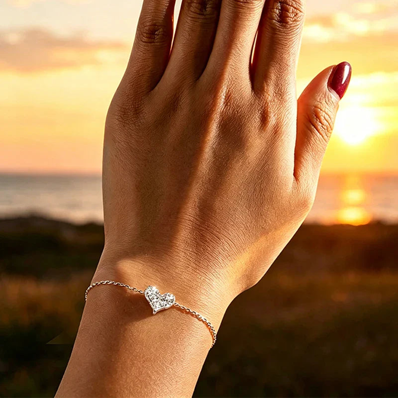 3 Gems Moissanite Bracelet for Women Men Adjustable Chain S925 Sterling Silver Jewelry Lab Diamond Couples Birthday Gifts