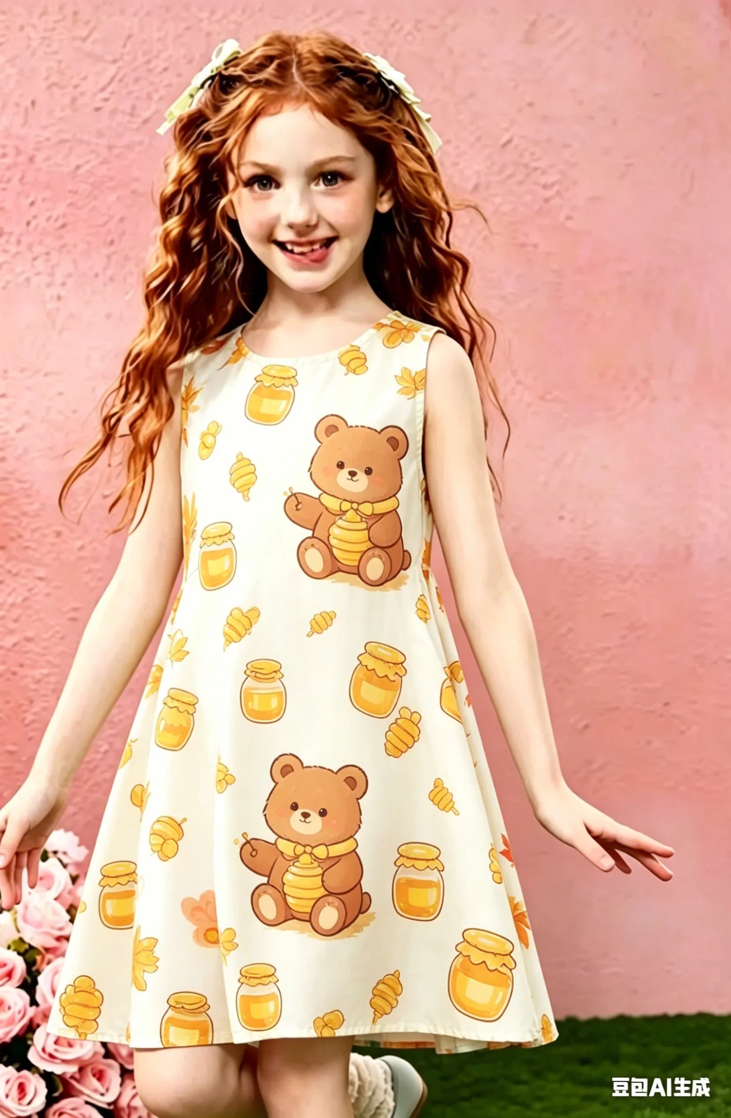 NEW SUMMER STYLE FLORAL PRINT DRESS FOR GIRLS A CASUAL AND SWEET PRINCESS DRESS THE PERFECT GIFT FOR CHILDREN SPORTY STYLE