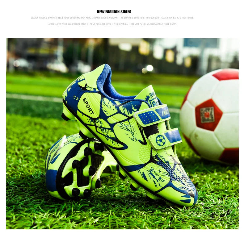Kids Soccer Shoes Society TF/FG School Football Boots Cleats Grass Sneakers Boy Girl Outdoor Athletic Training Sports Footwear