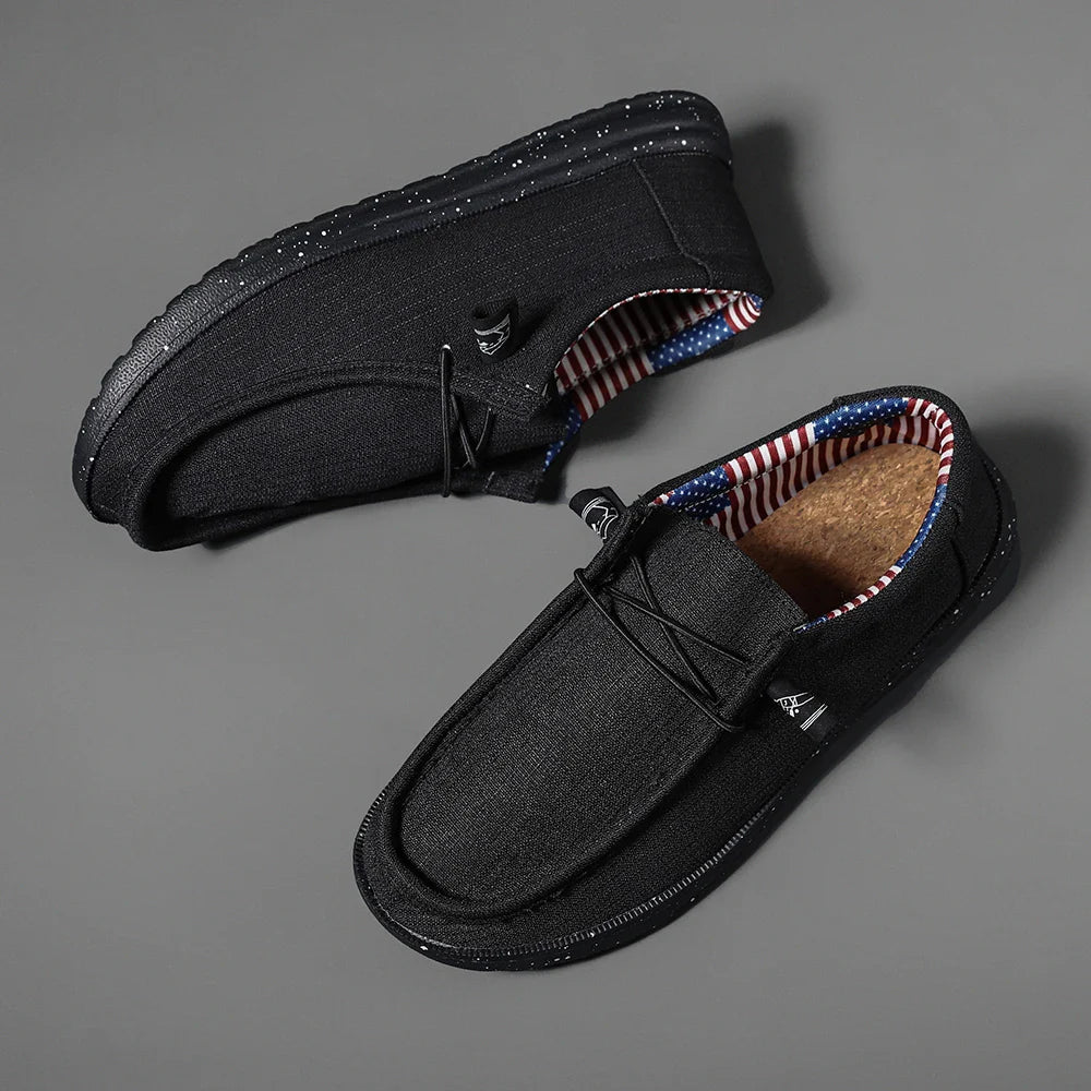 Plus Size Men's Solid Color Breathable Slip On Classic Loafer Shoes Comfy Casual Durable Lightweight Walking Shoes