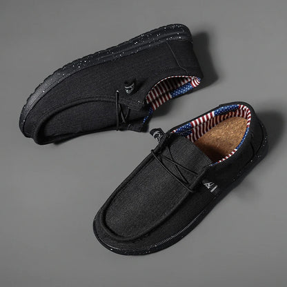 Plus Size Men's Solid Color Breathable Slip On Classic Loafer Shoes Comfy Casual Durable Lightweight Walking Shoes