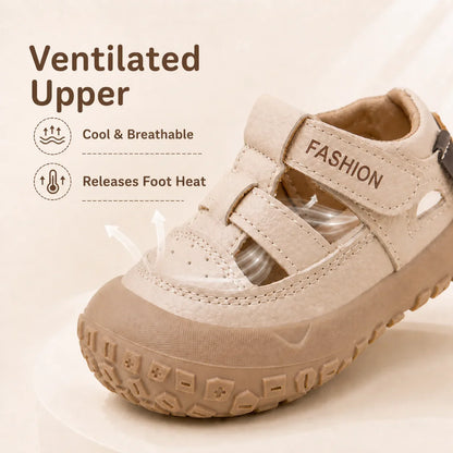 PU Leather Summer Sandals For Children Cute Dog Boy's Girl's Sandals Anti-slippery Ergonomics Barefoot Sandals For Children