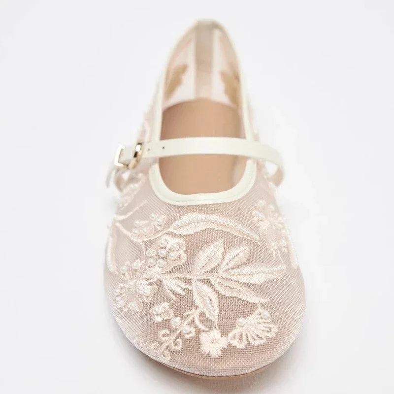 Summer Mesh Bow Designer Shoes for Women Comfortable Thin Heeled Sandals Elegant Slingbacks Women Pumps Wedding Dress High Heels
