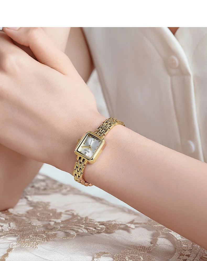 Watch For Women  Women's Stainless Steel Band Luxury Gift Watch Dual-Layer Dial Fashion Montre JA-771