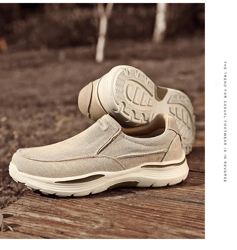Men's Shoes Comfortable Canvas Shoes Breathable Loafers Men's Walking Sports Shoes Men's Trendy Casual Sports Shoes