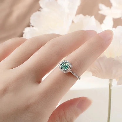 S925 Sterling Silver jewelry for women 1 carat moissanite diamond 3 pieces set necklace ring earrings wedding party