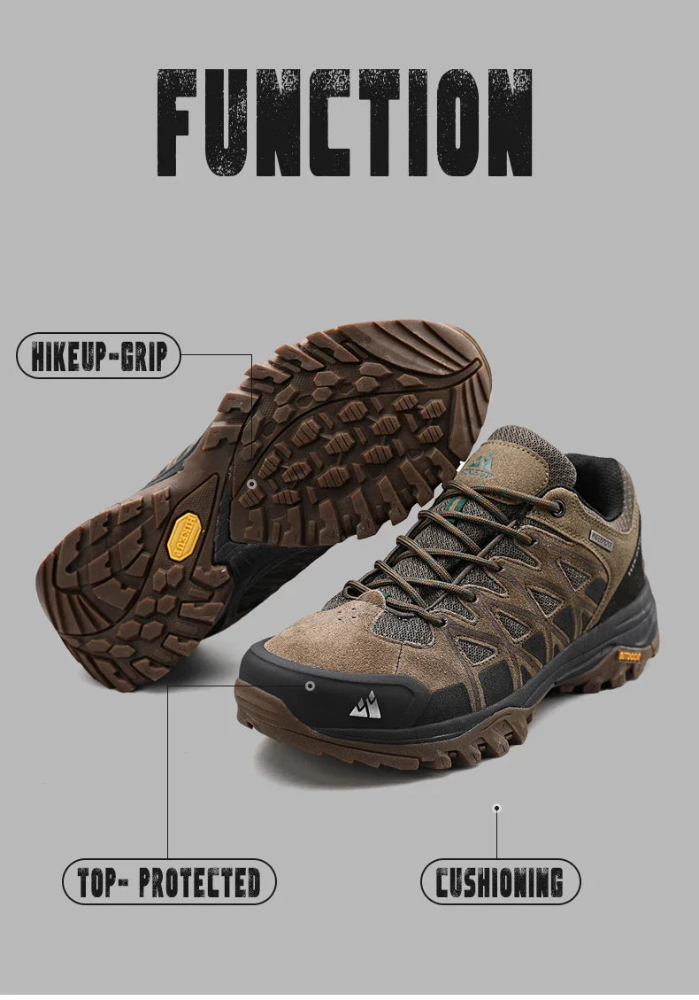 New Arrival Mens Hiking Shoes Breathable Lace Up Trekking Male Cushioning Outdoor Climbing Tourism Sneakers for Men