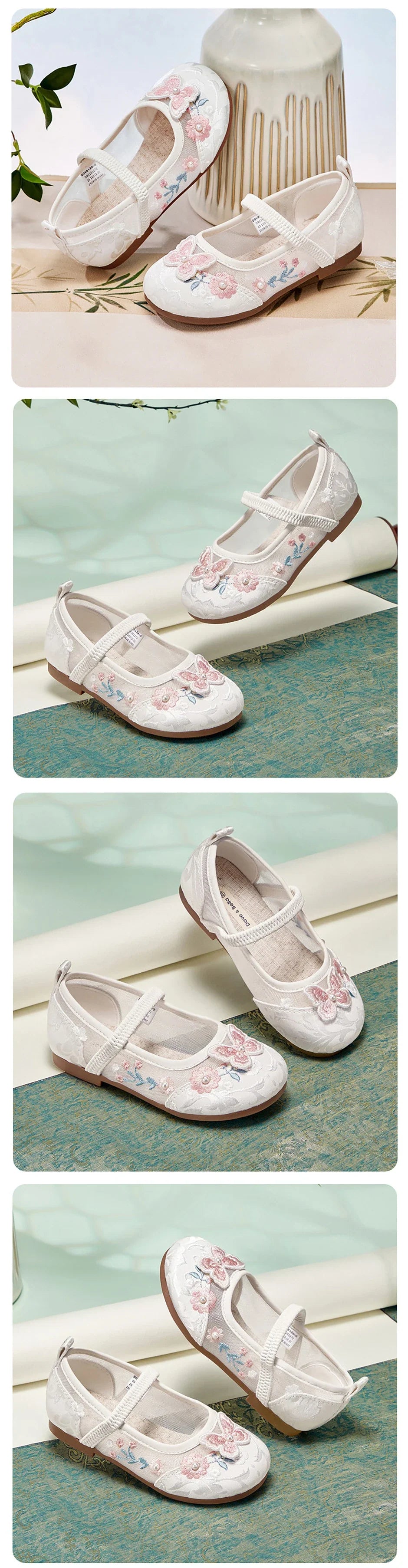 Girls Mesh Sandals Summer Children Cool Shoes Fashion Sweet Casual Party Breathable Satin Patterned Sandals DB2261272