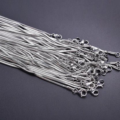 45/50/60/70cm Snake Long Chain Necklace Stainless Steel Necklaces For Women Men Jewelry Neck Chokers Catenina Collana