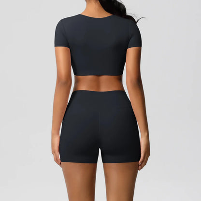Workout Sportswear 2Pcs Piece Female Women Active Wear Sports Tank Top Women Gym Workout Leggins Booty Bum Leggins