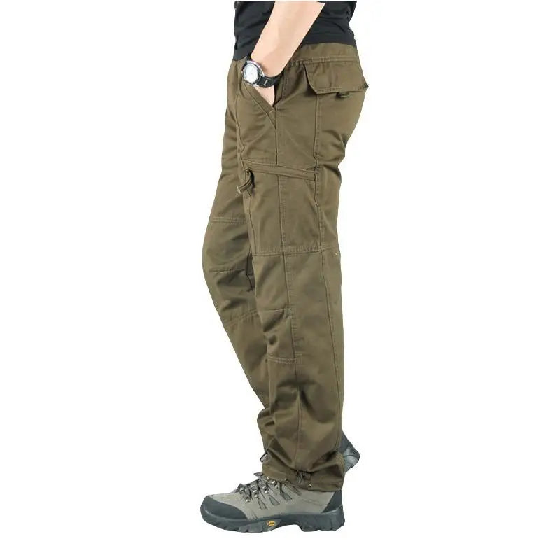 Mens Cargo Work Pants Ripstop Tactical Pants Elastic WaistWaist Hiking Pants Casual Cotton Jogger Outdoor Trousers