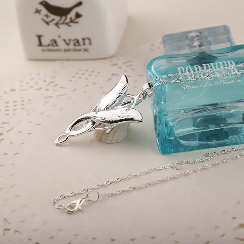 Necklace Silver Color Crystal Pendant Necklaces for Women Girl Party Jewelry Gift Jewelry