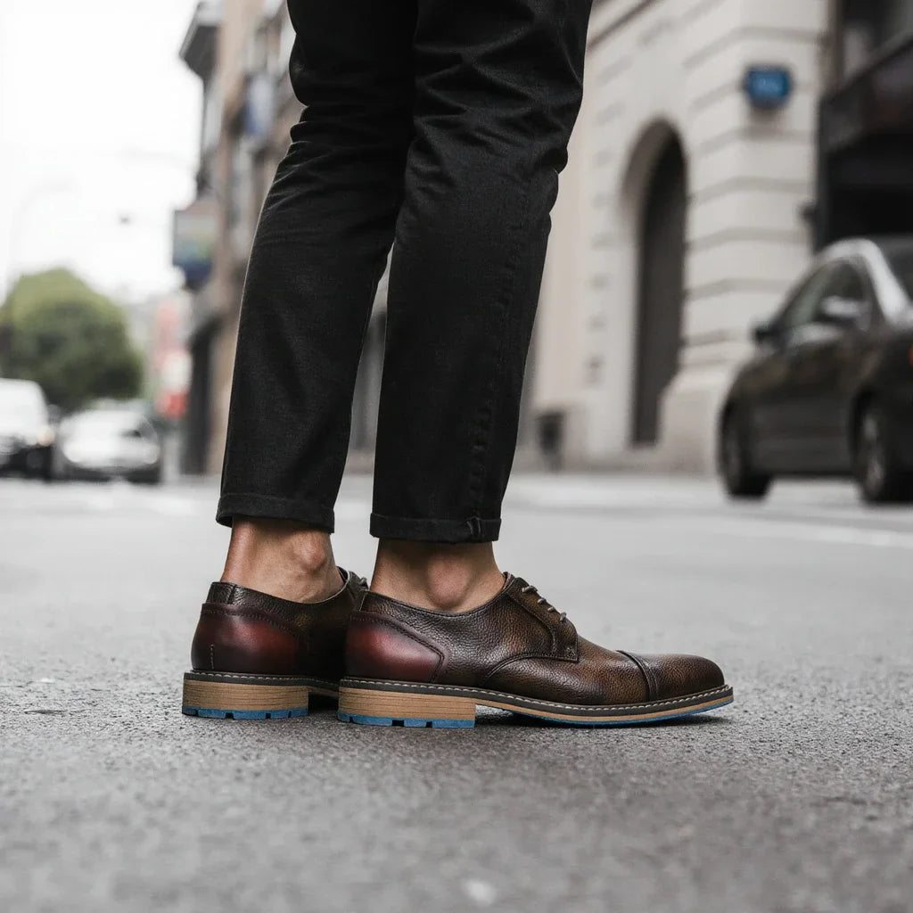Retro Men Derby Shoes Men Casual shoes Fashion Men Leather Shoes