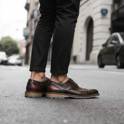 Retro Men Derby Shoes Men Casual shoes Fashion Men Leather Shoes
