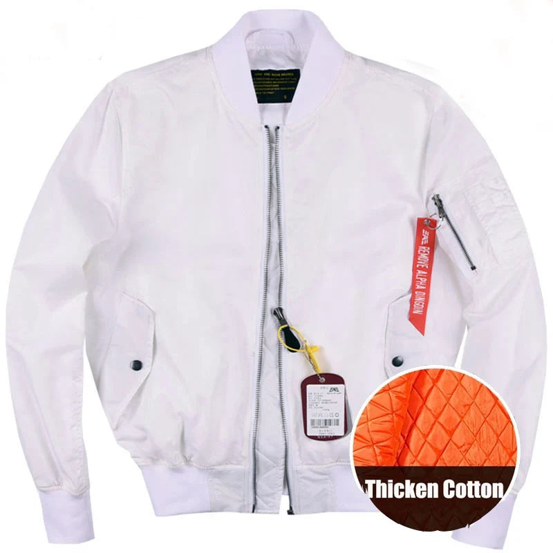 Bomber Jacket Men's Thickened Cotton Pad Coat  Autumn and Winter Baseball Uniform  Coat for Men