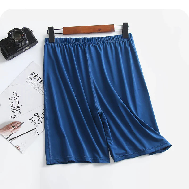 Ice Silk Summer Large Size Men's Shorts Modal Casual Sleep Pants Thin Cool Loose Shorts Sleepwear Mens Sleep Bottoms Homewear
