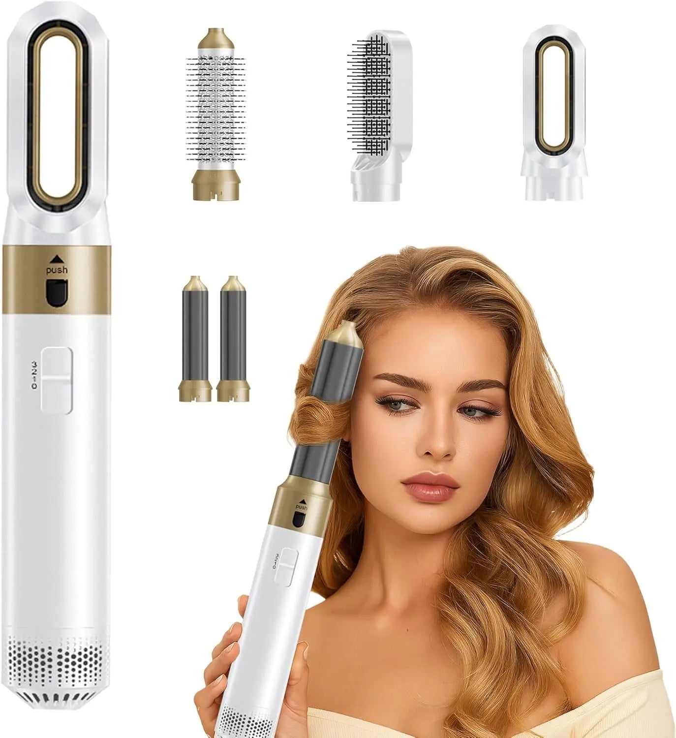 Multi-Functional 5-In-1 Curling And Straightening Comb Hair Accessories Styling Tools And Equipment Hair Dryer For Dyso Gift