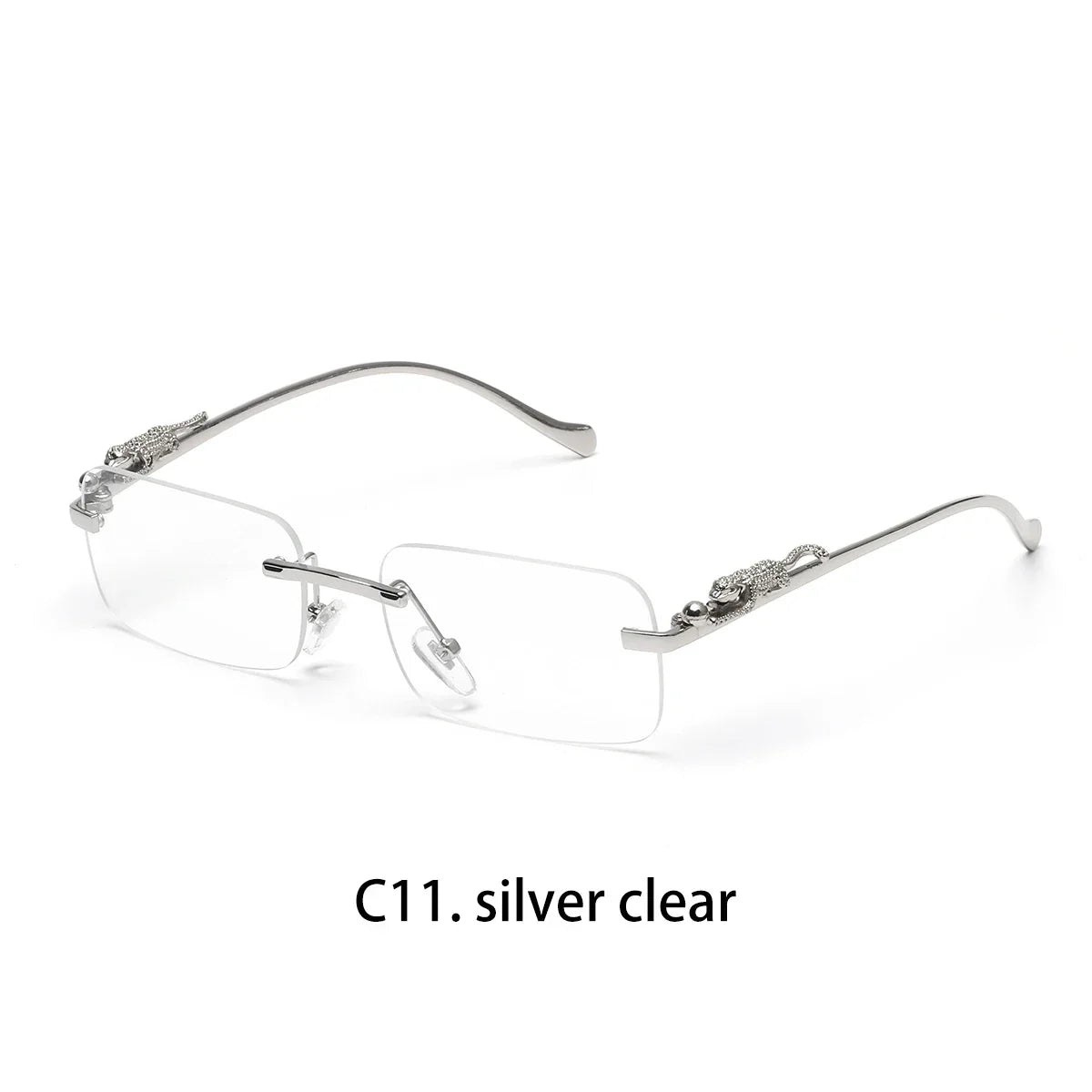 rimless sunglasses UV400 fashion square metal glasses for men women designer man's brand sun glasses shades for outdoor