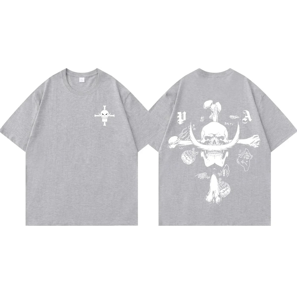 White Beard Printed Short Sleeve T-Shirt Men's and Women's 2025 Summer Fashion Casual Cotton Top