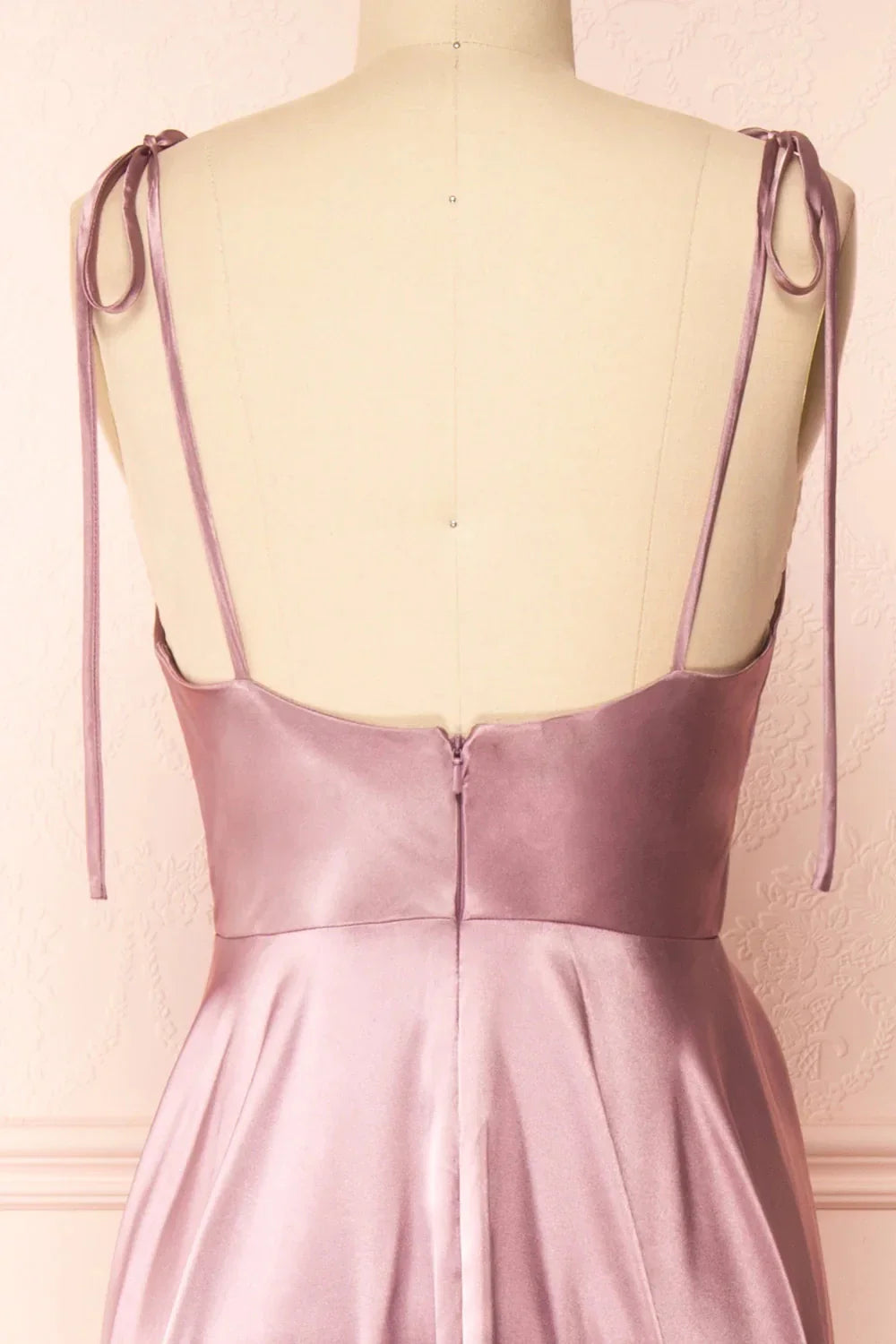 Elegant Bridesmaid Dress Cowl Neck Adjusted Spaghetti Silky-satin Fabric A-line Silhouette Wedding Women Long Gown