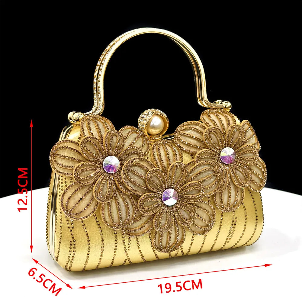 2026 Nigerian Heel Party for Women Orange Color Shoes and Bag Set Rhinestone Handbag Italian Design Wedding