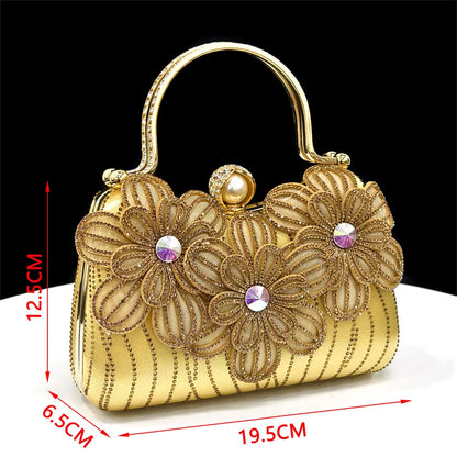 2026 Nigerian Heel Party for Women Orange Color Shoes and Bag Set Rhinestone Handbag Italian Design Wedding